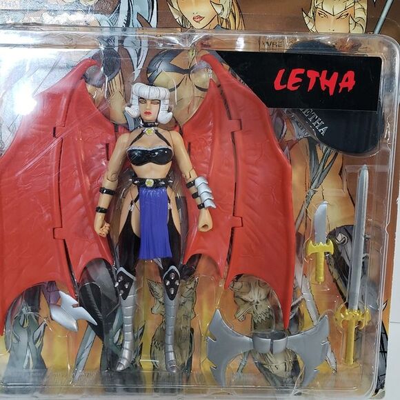 NEW Vintage 90s Sisters of Darkness Platinum Letha Action Figure Skybolt Toyz - Picture 2 of 8